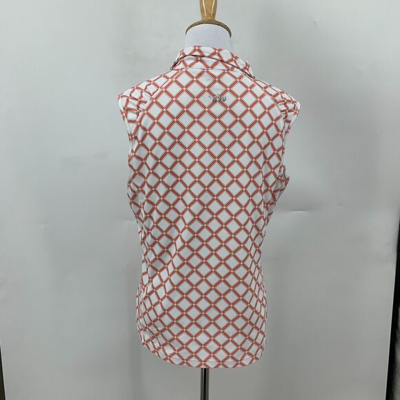 NVO Nivo Sport Polo Tank Womens L Large 1/4 Zip Sleeveless Collar Athletic Shirt - Picture 3 of 11